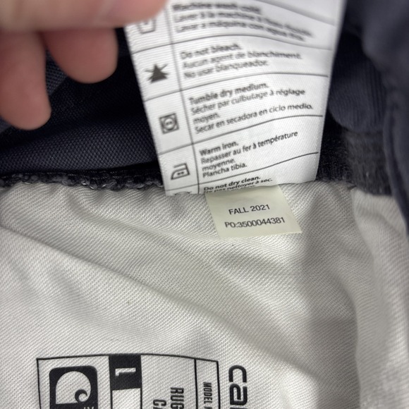 Carhartt Work Pants Women's 18 Regular Rugged Flex Loose Fit Canvas Dark Gray - Picture 8 of 8